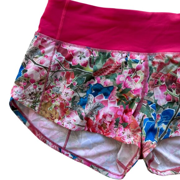 Lululemon multicolor floral Seawheeze 2018 speed up shorts size 4 - Picture 2 of 6